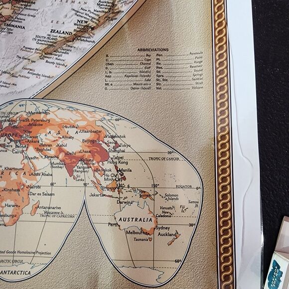 National Geographic The World Wall Map Poster Laminated 36x24 School Educational - Picture 6 of 10